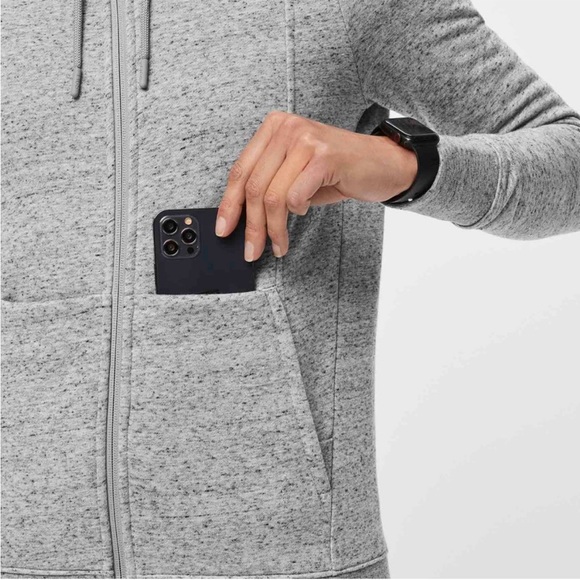 Figs on shift full zip hoodie size XS essential heather gray hoodie nurse wear - Picture 12 of 12